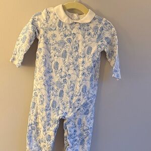 Janie and Jack Rabbit Toile Onesie